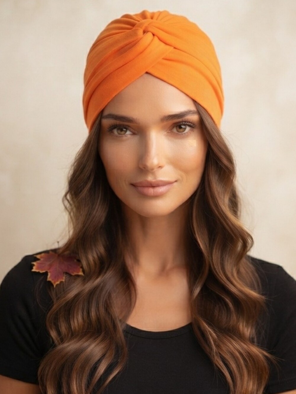 Fall Hat Turban Pumpkin Snood Chemo Cap